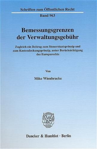 Bemessungsgrenzen der Verwaltungsgebühr. 