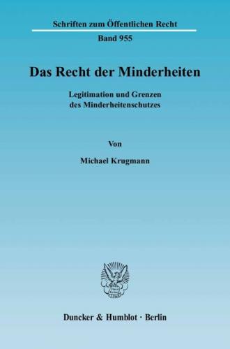 Das Recht der Minderheiten. 