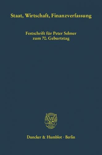 Staat, Wirtschaft, Finanzverfassung. 