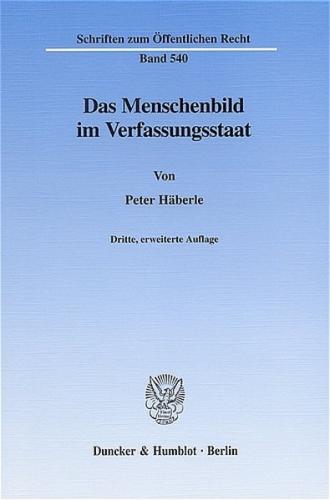 Das Menschenbild im Verfassungsstaat. 