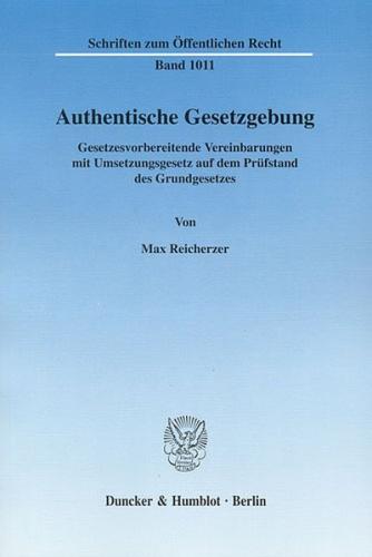 Authentische Gesetzgebung. 