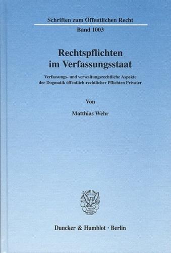 Rechtspflichten im Verfassungsstaat. 