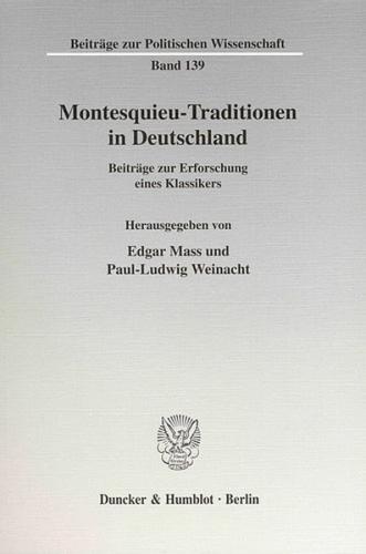 Montesquieu-Traditionen in Deutschland. 