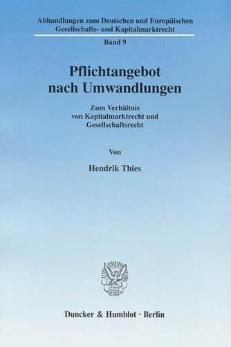 Pflichtangebot nach Umwandlungen. 