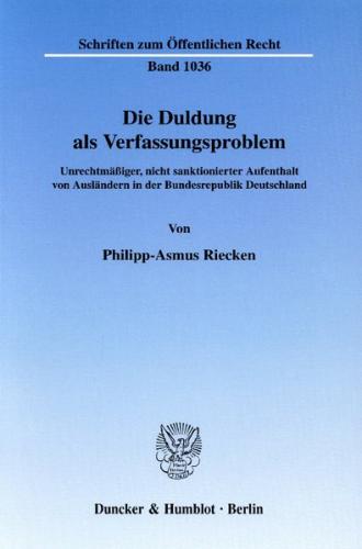 Die Duldung als Verfassungsproblem. 