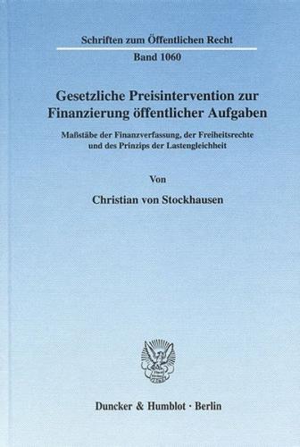 Gesetzliche Preisintervention zur Finanzierung öffentlicher Aufgaben. 