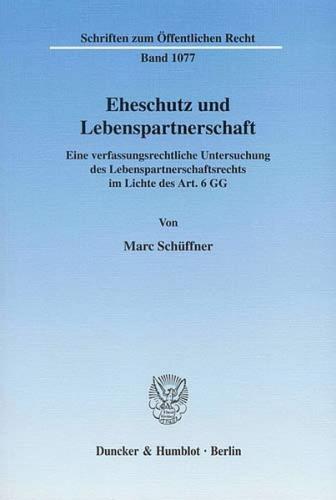 Eheschutz und Lebenspartnerschaft. 