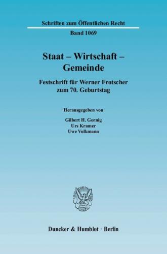 Staat - Wirtschaft - Gemeinde. 