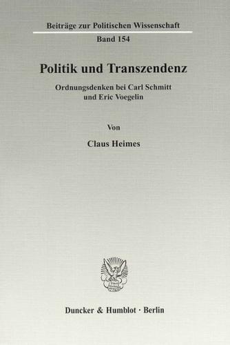 Politik und Transzendenz. 