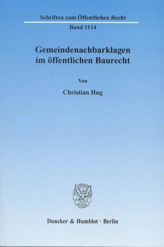 Gemeindenachbarklagen im öffentlichen Baurecht. 