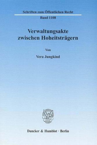 Verwaltungsakte zwischen Hoheitsträgern. 