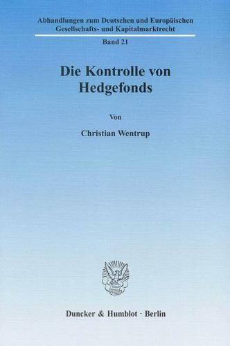 Die Kontrolle von Hedgefonds. 