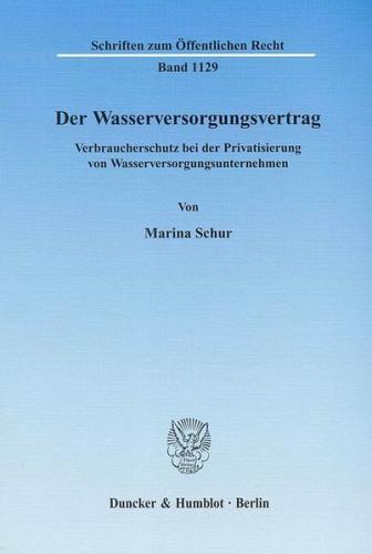 Der Wasserversorgungsvertrag. 