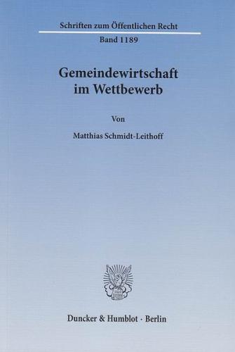 Gemeindewirtschaft im Wettbewerb. 