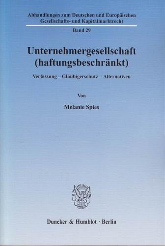 Unternehmergesellschaft (haftungsbeschränkt). 