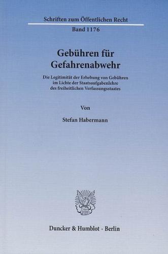 Gebühren für Gefahrenabwehr. 