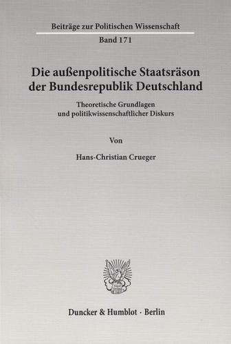 Die außenpolitische Staatsräson der Bundesrepublik Deutschland. 