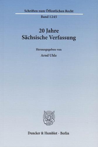 20 Jahre Sächsische Verfassung. 
