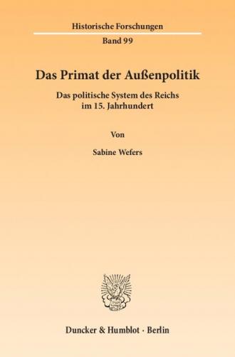 Das Primat der Außenpolitik. 