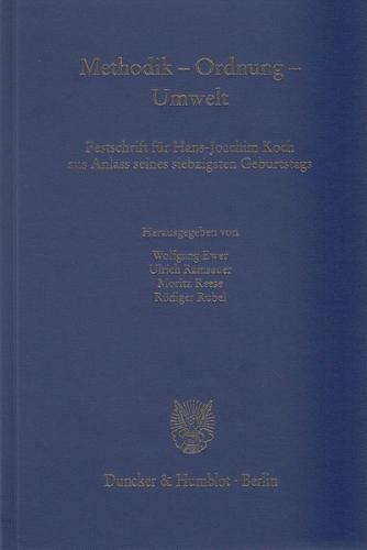 Methodik – Ordnung – Umwelt. 