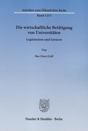 Die wirtschaftliche Betätigung von Universitäten. 
