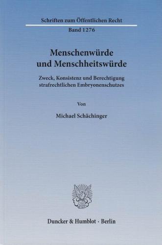 Menschenwürde und Menschheitswürde. 