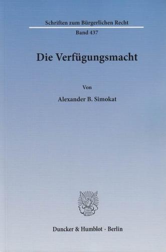 Die Verfügungsmacht. 