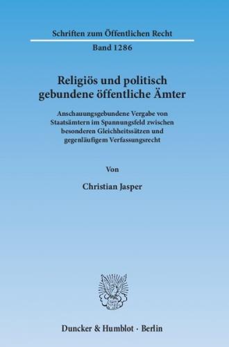 Religiös und politisch gebundene öffentliche Ämter. 