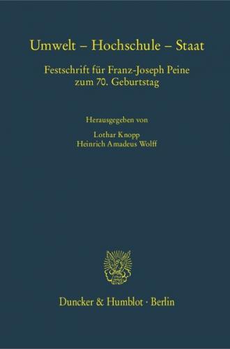 Umwelt – Hochschule – Staat. 