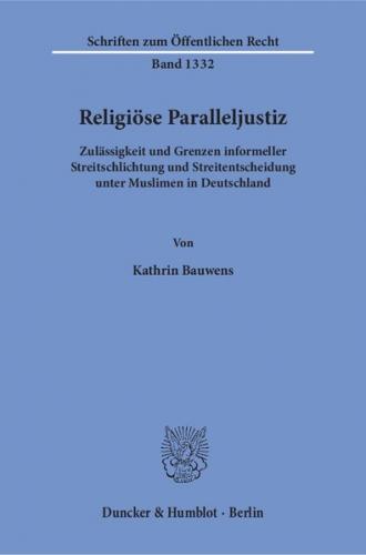 Religiöse Paralleljustiz. 