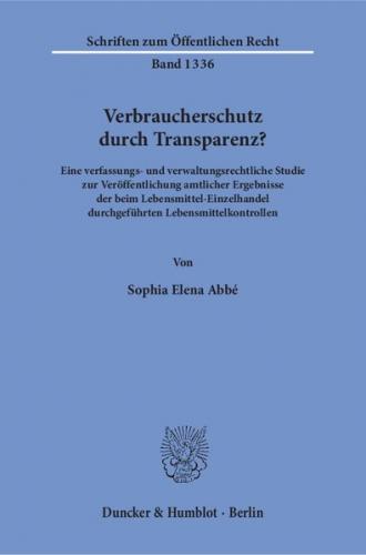 Verbraucherschutz durch Transparenz? 