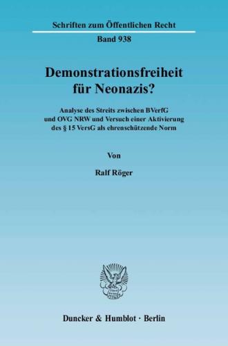 Demonstrationsfreiheit für Neonazis? (Ebook - pdf) 
