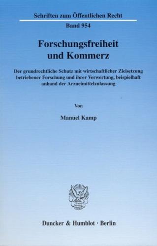 Forschungsfreiheit und Kommerz. (Ebook - pdf) 