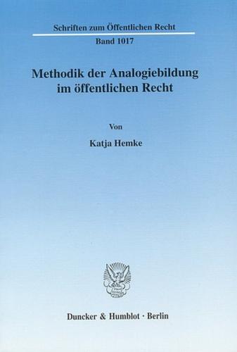 Methodik der Analogiebildung im öffentlichen Recht. (Ebook - pdf) 