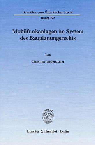 Mobilfunkanlagen im System des Bauplanungsrechts. (Ebook - pdf) 