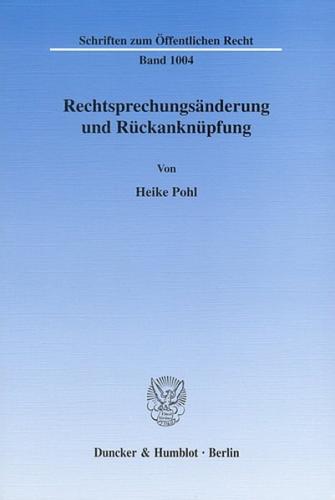 Rechtsprechungsänderung und Rückanknüpfung. (Ebook - pdf) 
