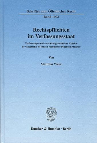 Rechtspflichten im Verfassungsstaat. (Ebook - pdf) 