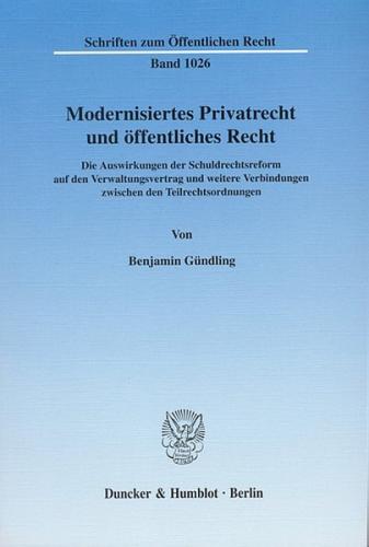 Modernisiertes Privatrecht und öffentliches Recht. (Ebook - pdf) 
