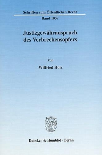 Justizgewähranspruch des Verbrechensopfers. (Ebook - pdf) 