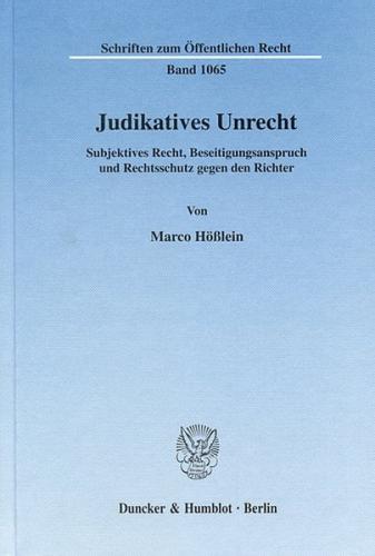 Judikatives Unrecht. (Ebook - pdf) 