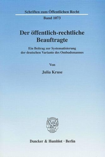 Der öffentlich-rechtliche Beauftragte. (Ebook - pdf) 