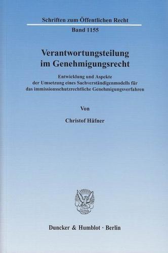 Verantwortungsteilung im Genehmigungsrecht. (Ebook - pdf) 
