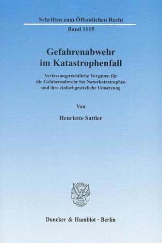 Gefahrenabwehr im Katastrophenfall. (Ebook - pdf) 