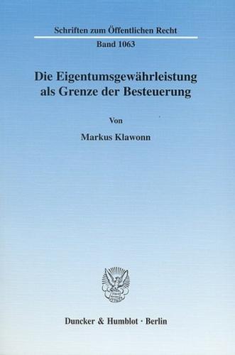 Die Eigentumsgewährleistung als Grenze der Besteuerung. (Ebook - pdf) 