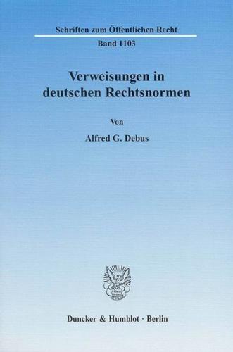 Verweisungen in deutschen Rechtsnormen. (Ebook - pdf) 