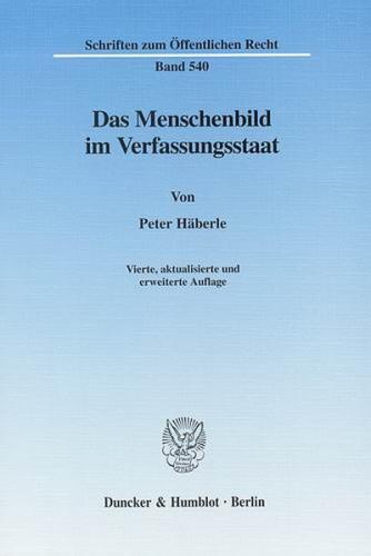 Das Menschenbild im Verfassungsstaat. (Ebook - pdf) 