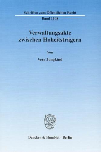 Verwaltungsakte zwischen Hoheitsträgern. (Ebook - pdf) 