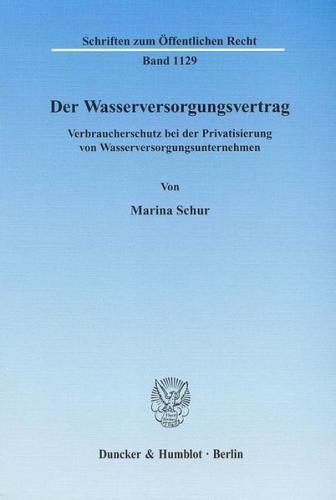 Der Wasserversorgungsvertrag. (Ebook - pdf) 