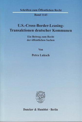 U.S.-Cross-Border-Leasing-Transaktionen deutscher Kommunen. (Ebook - pdf) 