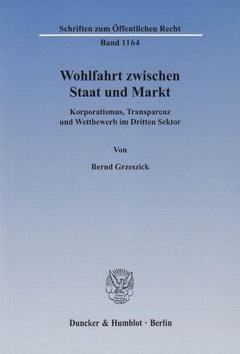 Wohlfahrt zwischen Staat und Markt. (Ebook - pdf) 